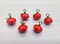 Cute Little Pumpkin Charms, set of 8 with Stems, Thanksgiving Charms, Adorabilities